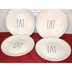 EAT Rae Dunn Artisan Collection by Magenta White Snack Bread & Butter Plate 6"